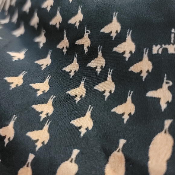 POETRY Lightweight Black Beige Allover Print Midi Dress - M - Picture 7 of 11